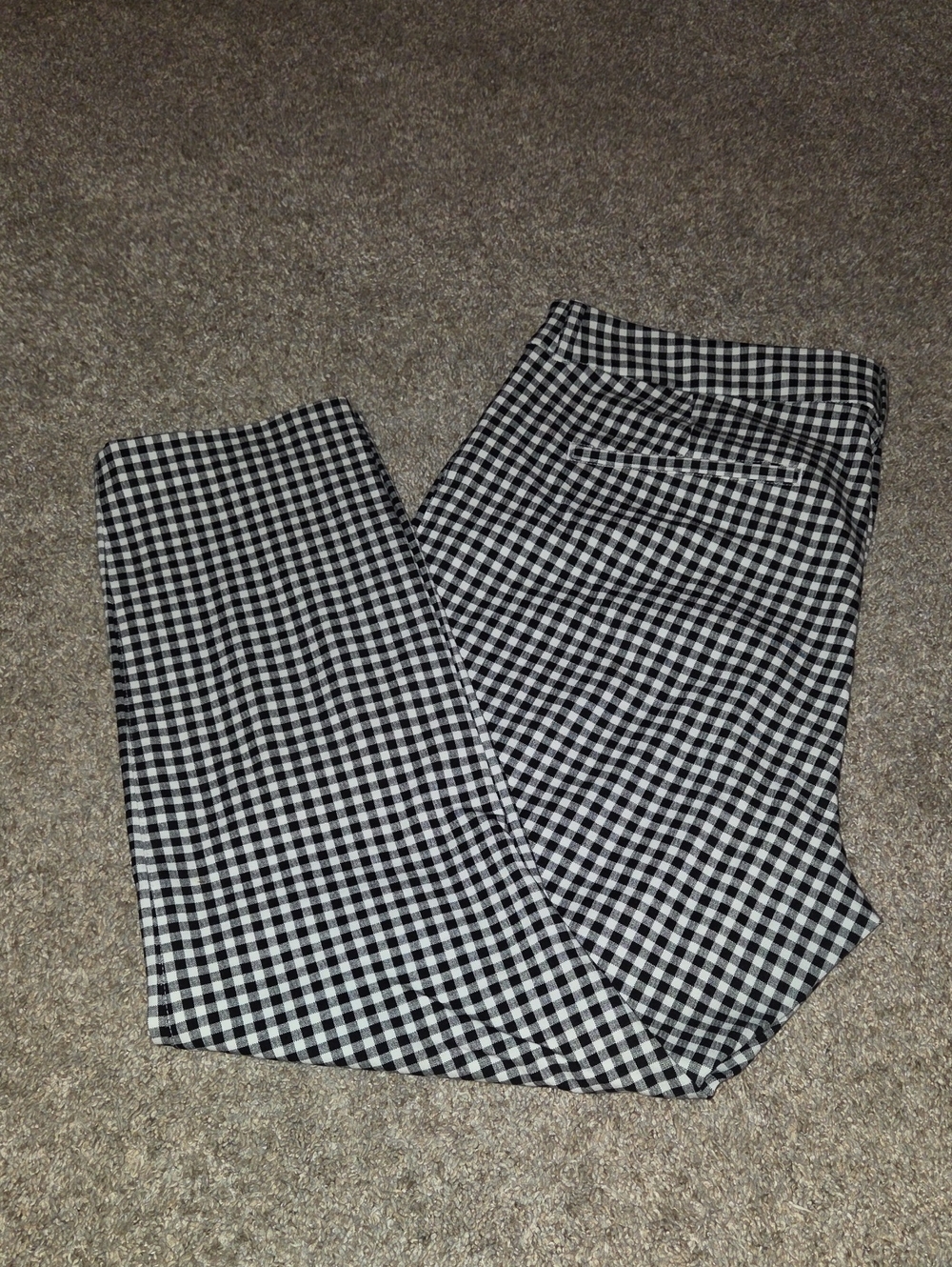 Old Navy Womens Black & White Gingham Pixie Pant Size 16